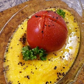 超簡単、トマト卵タルト